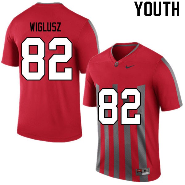 Ohio State Buckeyes #82 Sam Wiglusz Youth Stitched Jersey Retro